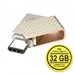 PQI Connect 313 USB 3.1 Type-C OTG Flash Drive - 32GB