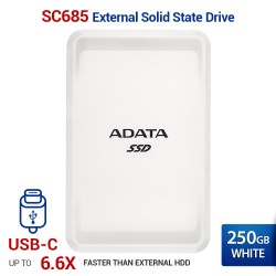 ADATA SC685 SSD Eksternal USB Type-C - 250GB Putih - Fitur