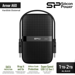 Silicon Power Armor A60 Harddisk Eksternal USB3.2 - 1TB-2TB All Black