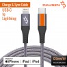 DAUSEN Kabel Data & Charger USB-C ke MFi Lightning - Nylon Braided