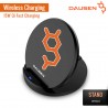 DAUSEN Wireless Fast Charger Stand 2-in1 15W - Black-Orange Circle