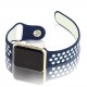 OptimuZ Sport Nice Watch Band Strap Breathable Silicone for Apple Watch - 42mm Navy-white