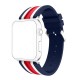 OptimuZ Sport Dual Tone Watch Band Strap Silicone for Apple Watch - 38mm Navy-red-white