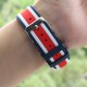 OptimuZ Sport Dual Tone Watch Band Strap Silicone for Apple Watch - 38mm Navy-red-white