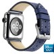 OptimuZ Premium Genuine Italy Leather Watch Band Strap for Apple Watch - 38mm Navy Blue