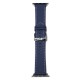 OptimuZ Premium Genuine Italy Leather Watch Band Strap for Apple Watch - 42mm Navy Blue
