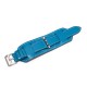 OptimuZ Premium Leather Cuff Bracelets Watch Band Strap for Apple Watch - 38mm Blue