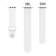 OptimuZ Premium Sport Silica Watch Band Strap for Apple Watch - 38mm White