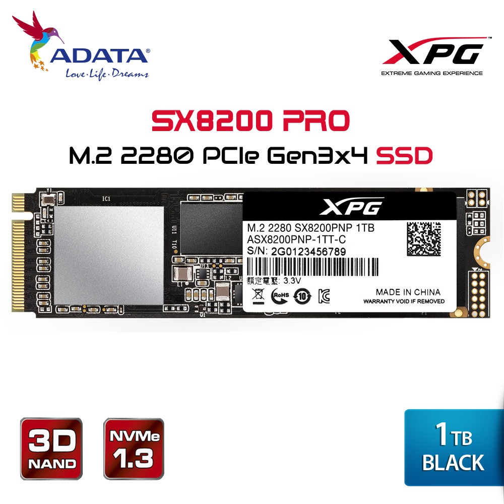 Adata Sx8200 Xpg Sx8200 Pro 512 Gb Solid State Adata Sx8200 Pro