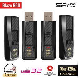 Silicon Power Blaze B50 Flashdisk USB3.2 - 16GB-128GB Black