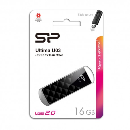 Silicon Power Ultima U03 Flashdisk USB2.0 - 16GB-64GB Black