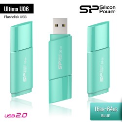 Silicon Power Ultima U06 Flashdisk USB2 - 16GB-6GB Blue