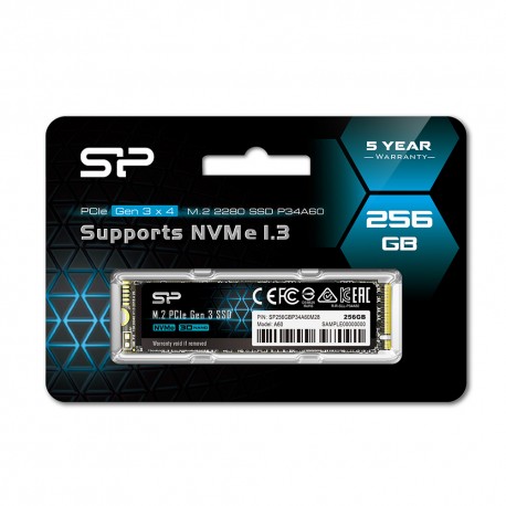 Silicon Power A60 SSD M.2 2280 PCIe Gen3x4 NVMe1.3 - 256GB