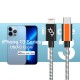 DAUSEN Kabel Data & Charger USB-C ke MFi Lightning - Stainless Steel