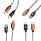 DAUSEN Kabel Data & Charger USB-C ke USB-C - Stainless Steel