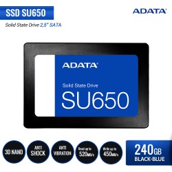 ADATA SU650 – SSD Internal 3D NAND 2.5” SATA III - 240GB