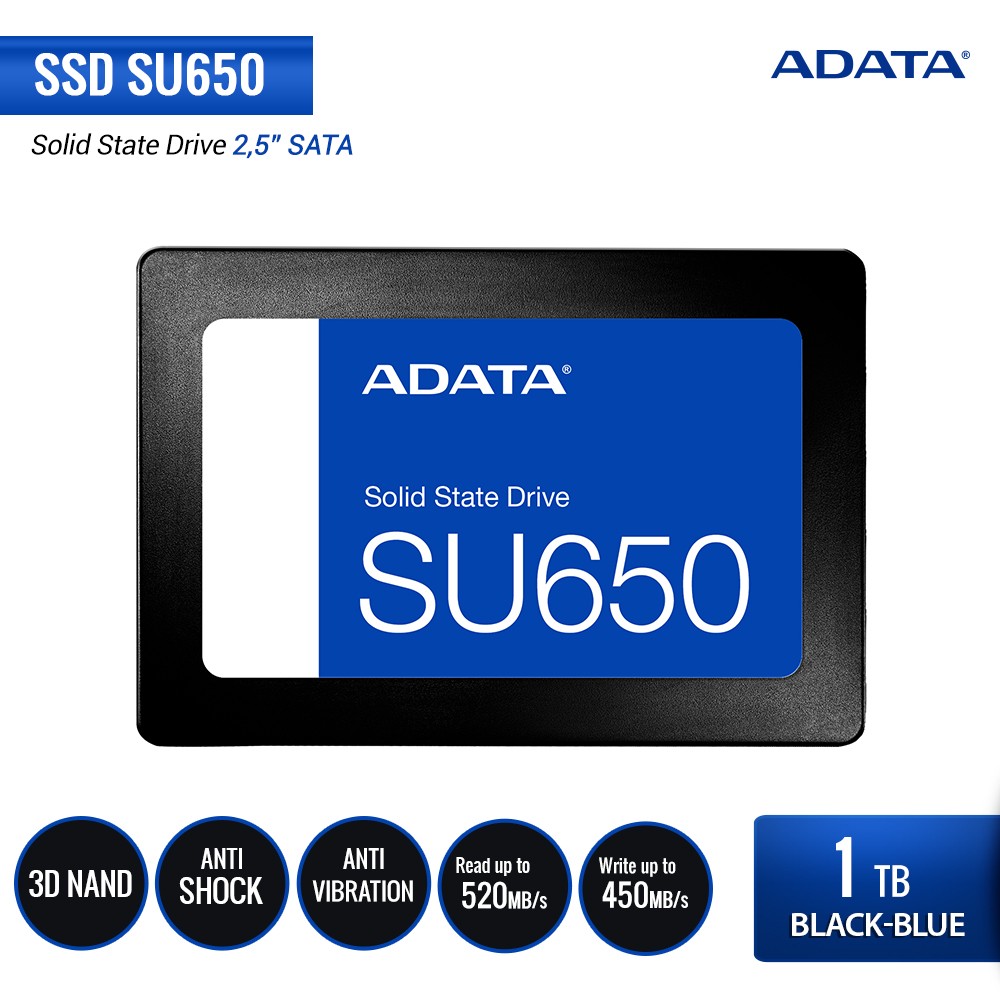 内蔵型SSD 1TB SATA SSD ADATA SU650 Amazon.com: ADATA Ultimate SU650 Solid State Drive - 1TB Internal